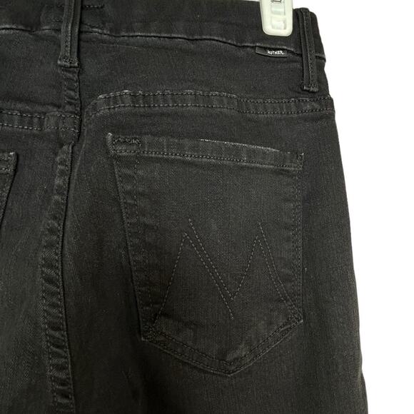 MOTHER Looker Black Jeans With Ankle Bows Size 27 4 Not Guilty Feminine - Picture 8 of 12